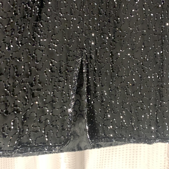 Vintage Beaded Black Dress - Picture 7 of 10